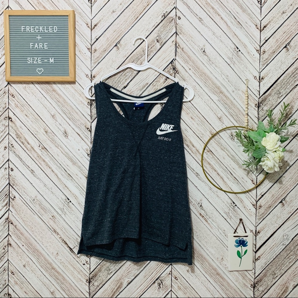 Nike racerback heather grey